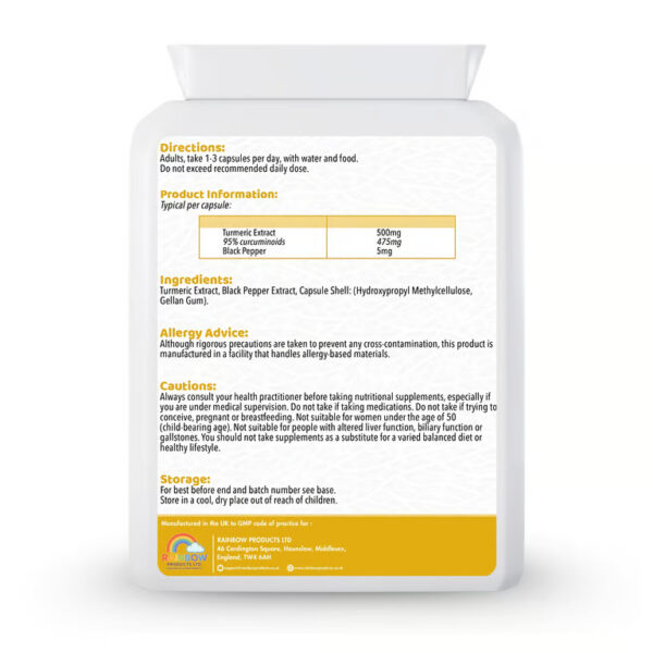 Turmeric with Black Pepper Extract Capsules - Image 2